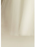 White Sequin Tulle Flower Girl Dress Knee Length